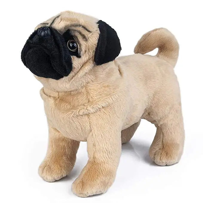 Realistic Standing Pug Plush Toy