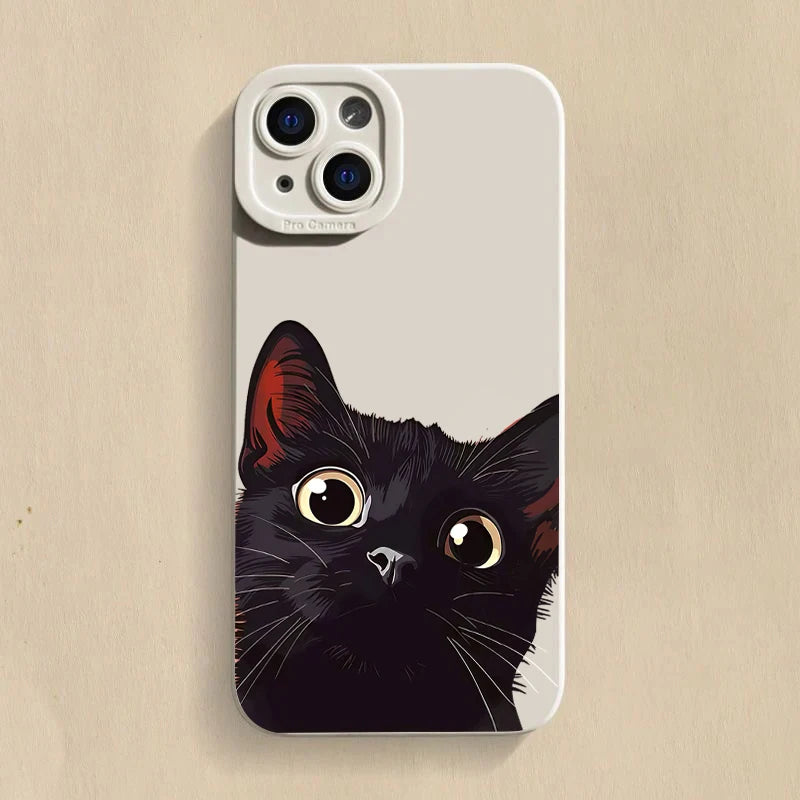 Black Cat Silicone iPhone Case