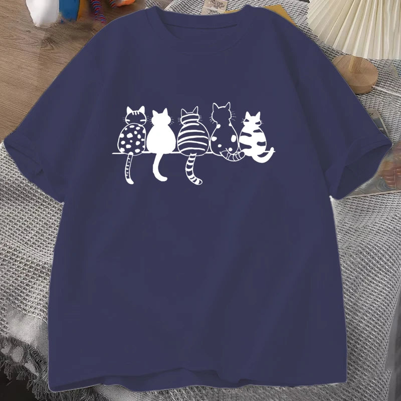 Cute Cat Theme T-Shirt