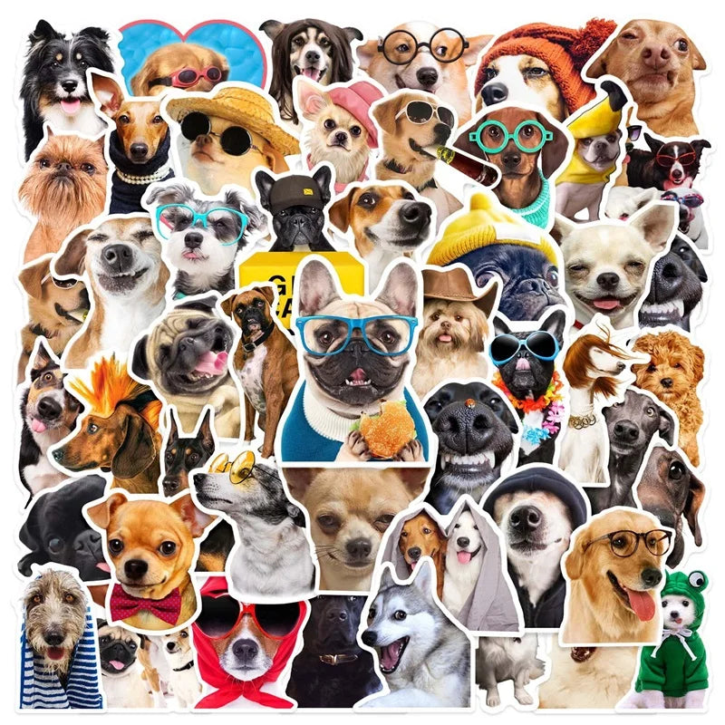 Funny Dogs in Costumes Stickers Pack