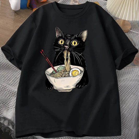 Camiseta Ramen Food Cat