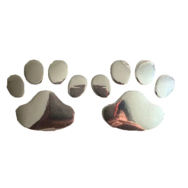 3D Paw Print Car Stickers, Set of 2