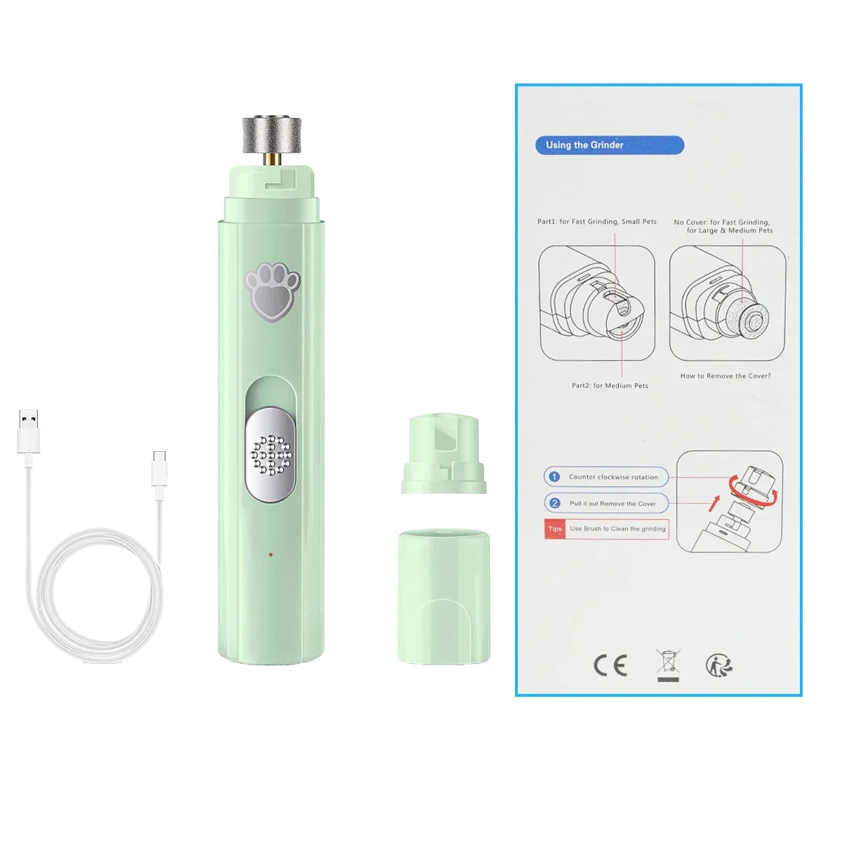 Quiet Electric Pet Nail Grinder