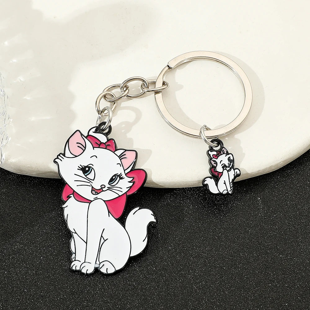 Porte-clés en métal chat Marie