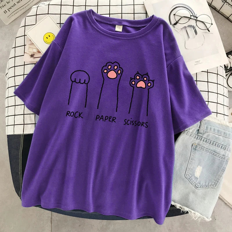 Rock Paper Scissors Funny Cat Shirt