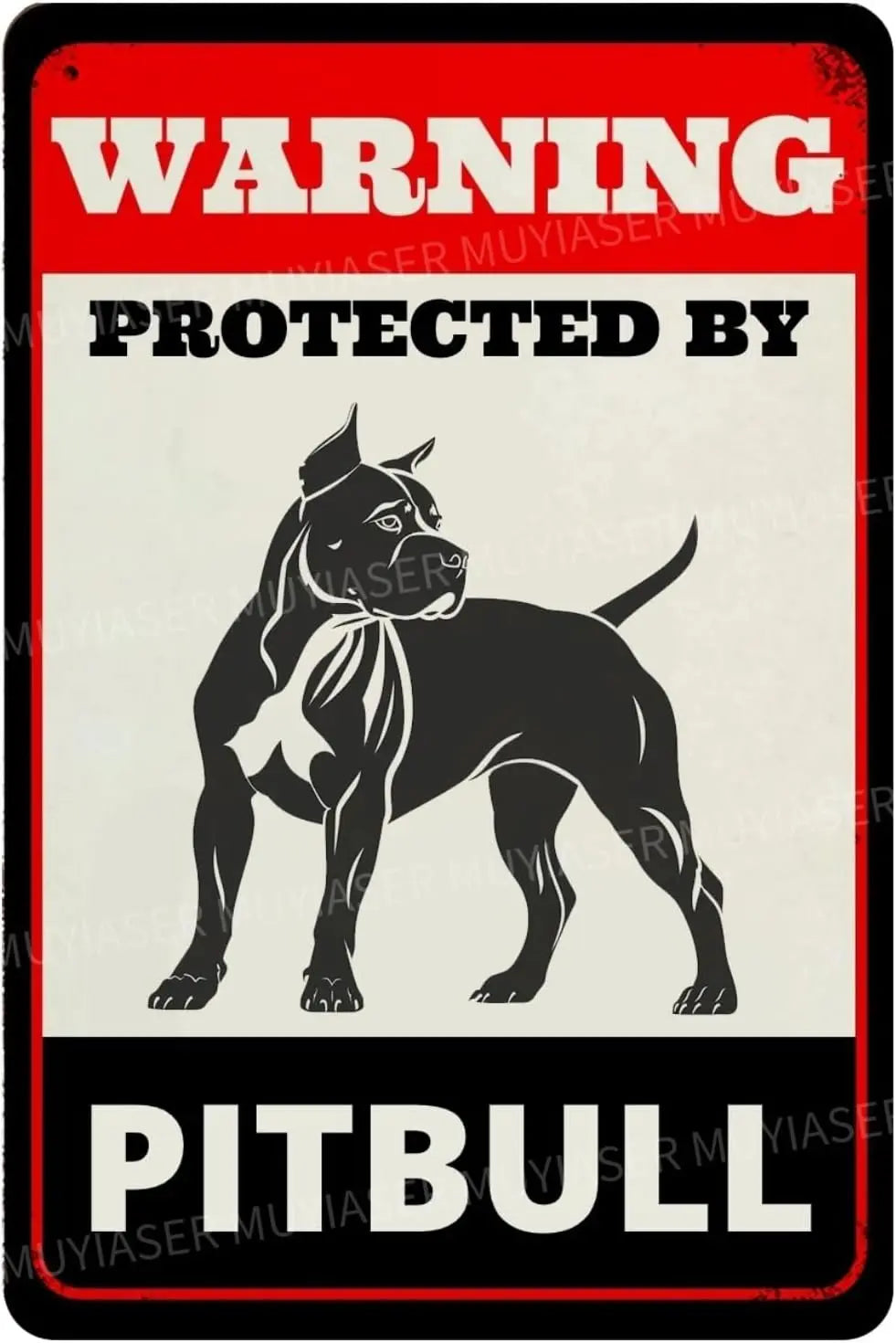 Pitbull Warning Protected By Sign