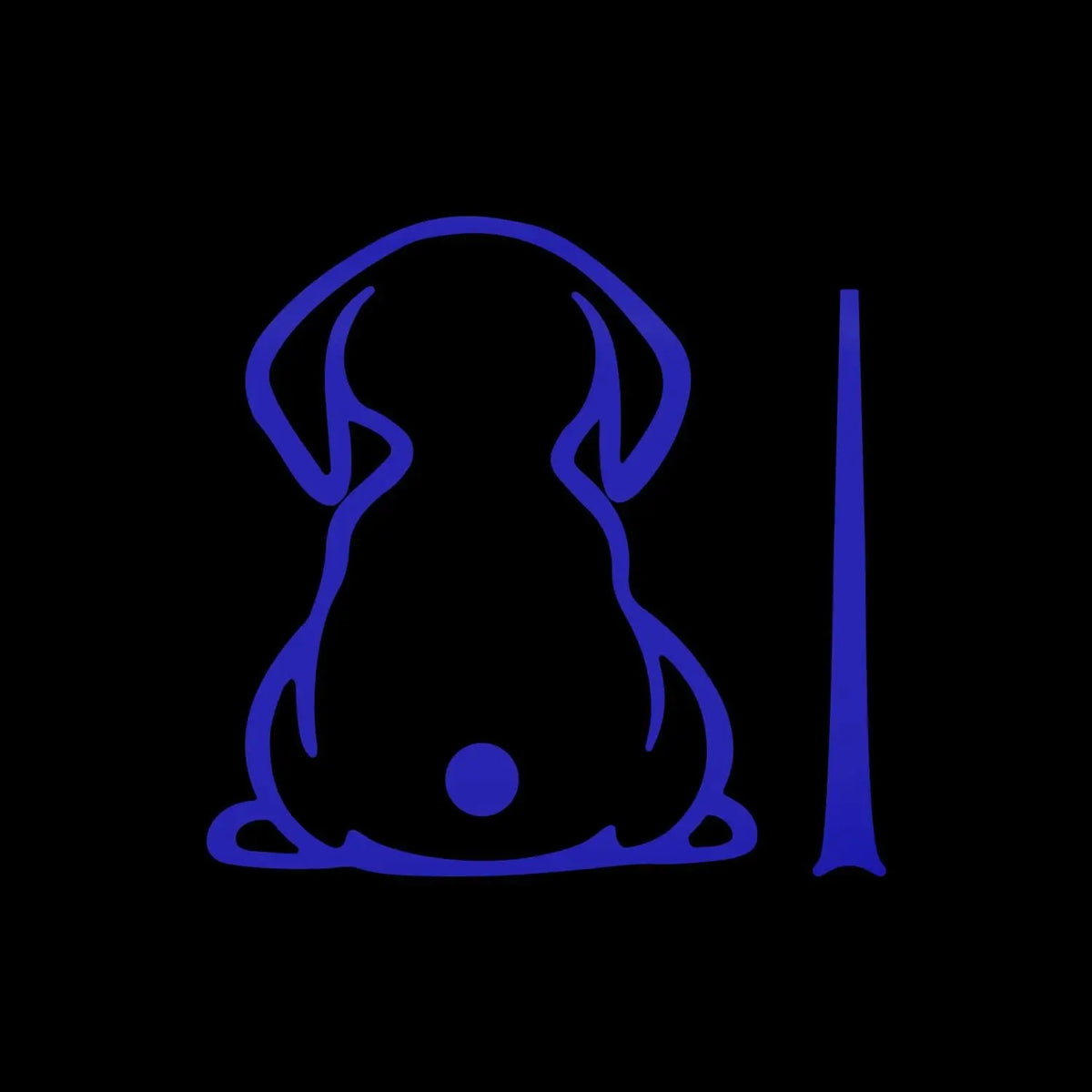 Dog Rear-Wiper Vinyl Decal with Moving Tail Detail