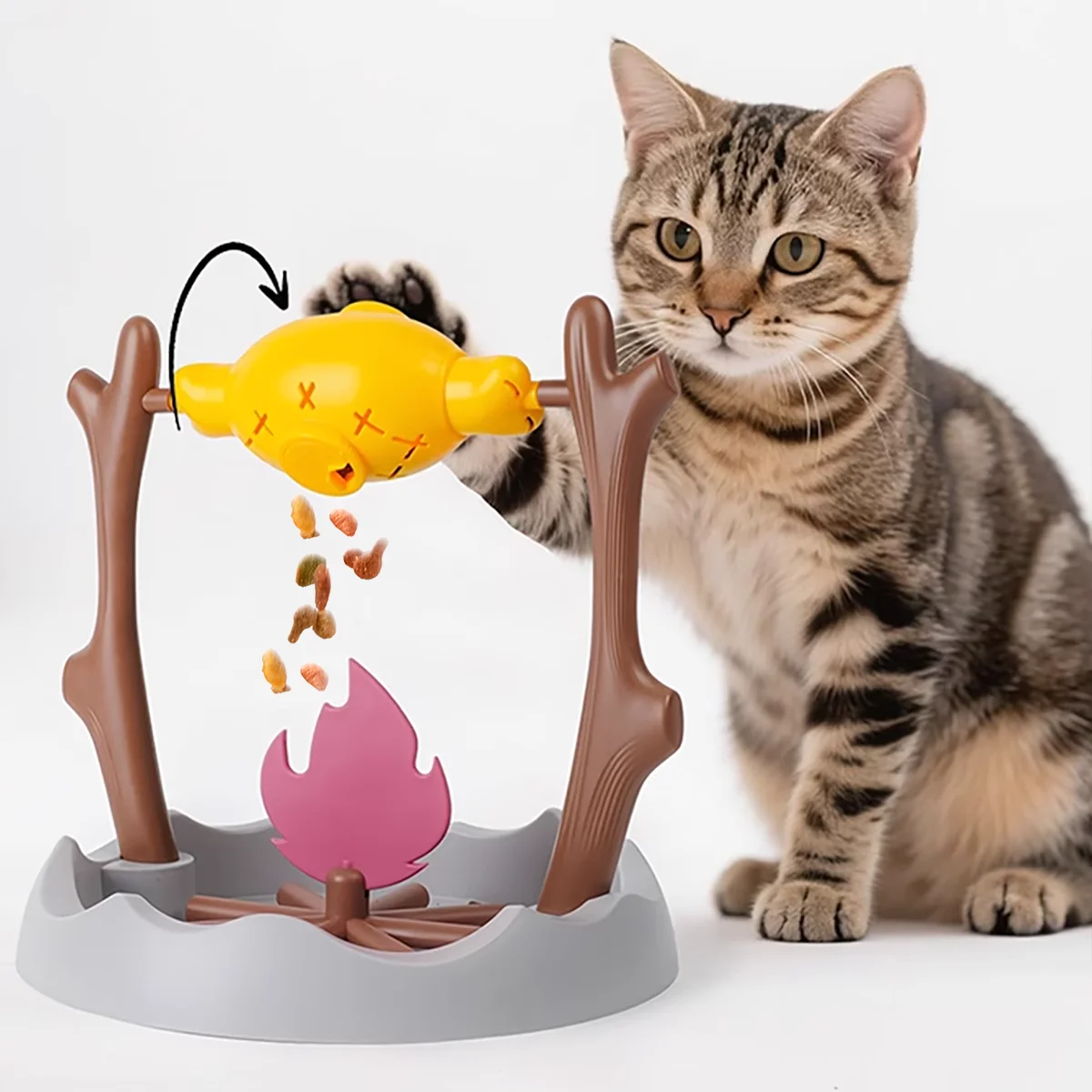Interactive Cat BBQ Fish Toy