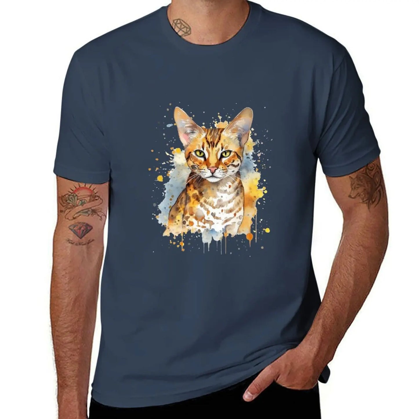 เสื้อยืดลายแมว Ocicat