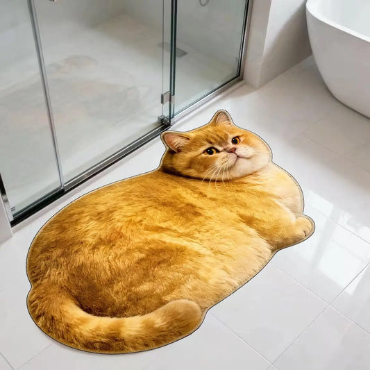 3D Cute Cat Diatomite Bath Mat