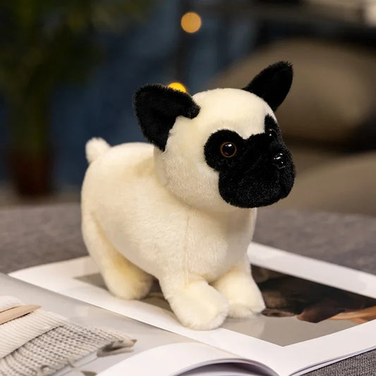 Black & White French Bulldog Plush Toy