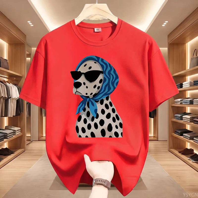 Summer Retro Dalmatian Print T-Shirt