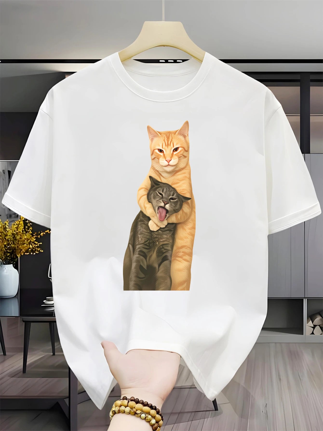 Cats Lovers Cotton T Shirt