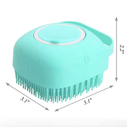 2-in-1 Pet Bath Brush with Shampoo Dispenser