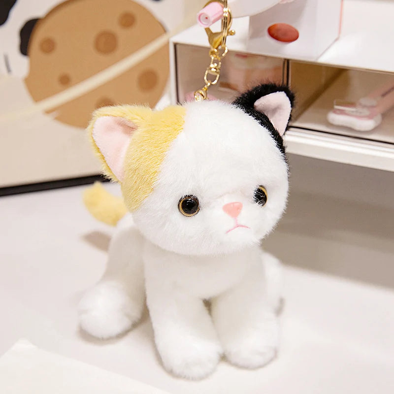 Portachiavi in peluche a forma di piccolo gatto