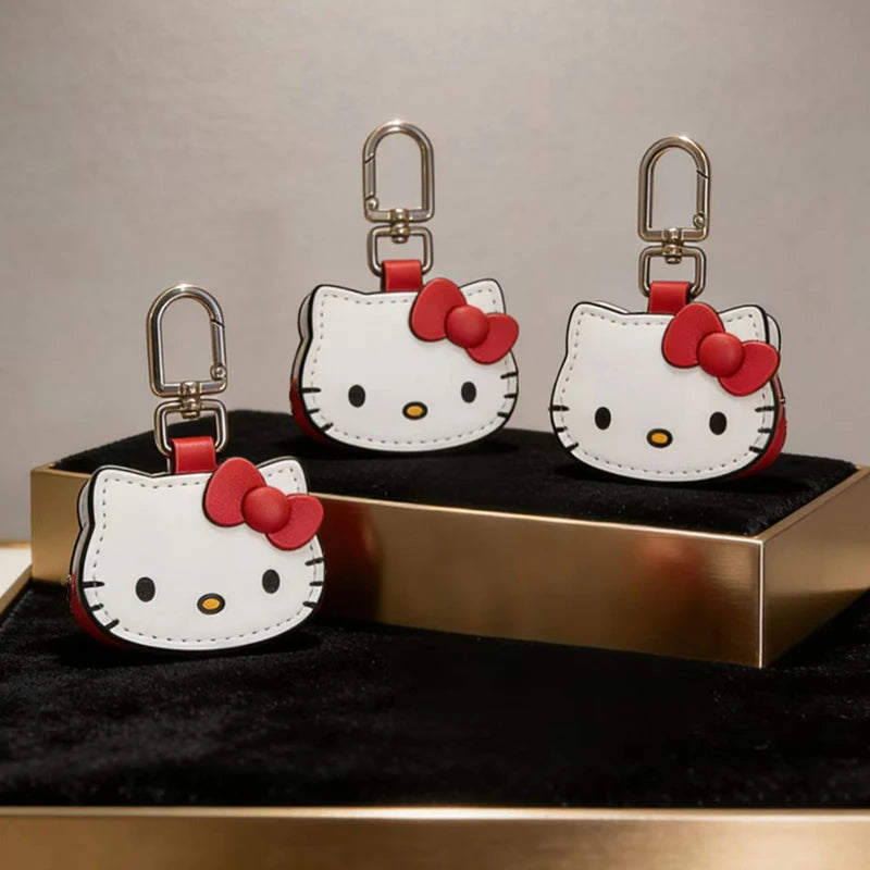 Porte-clés en cuir de dessin animé Hello Kitty