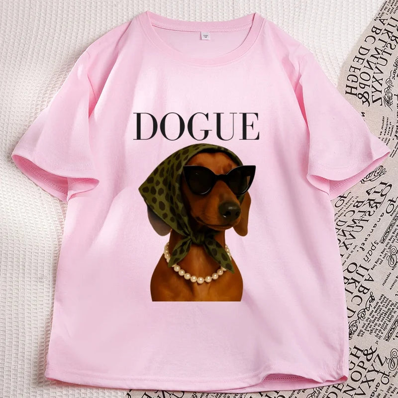 Funny Dachshund "Dogue" T-Shirt