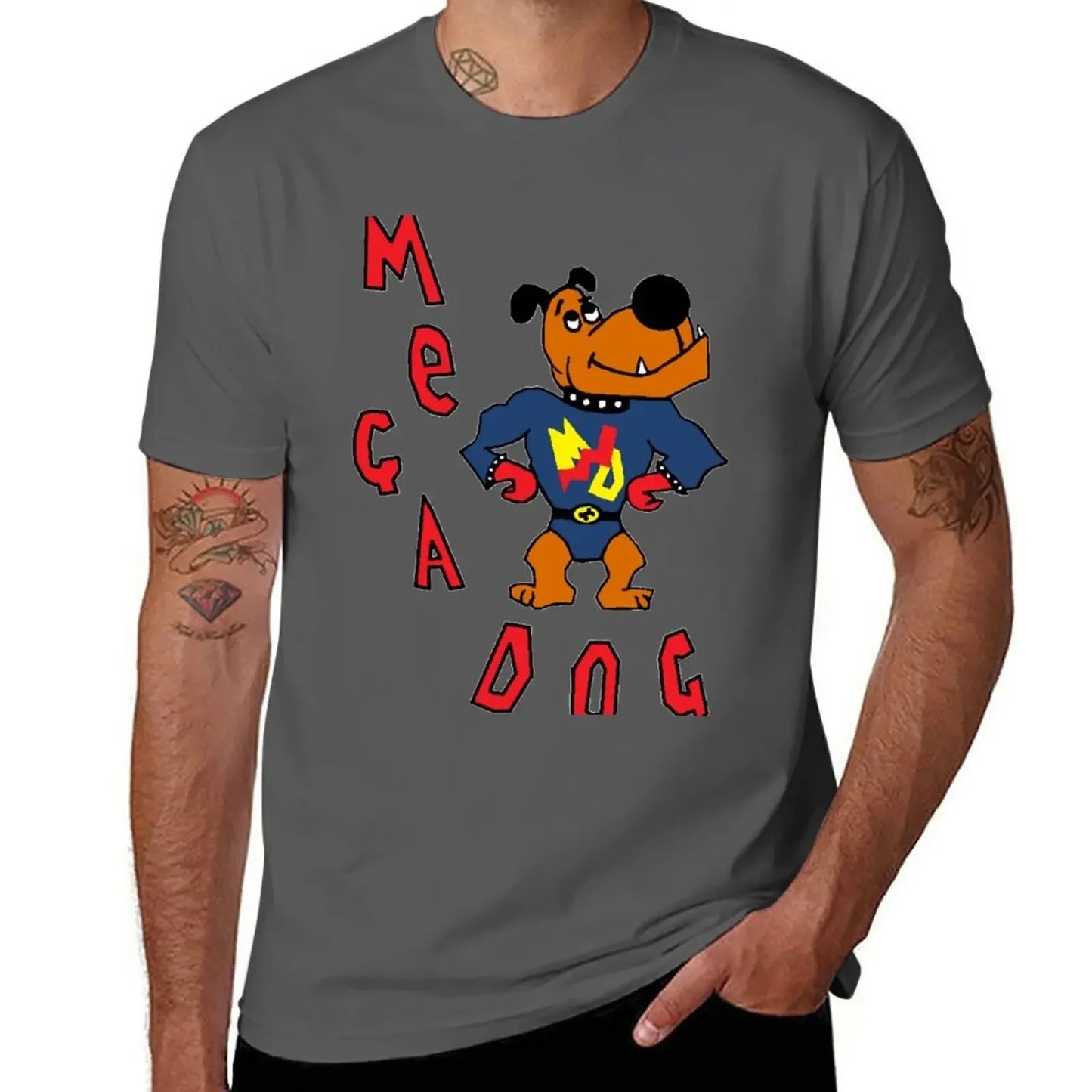 Camiseta gráfica MegaDog Retro