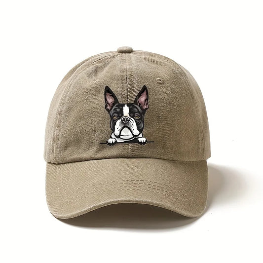 Boston Terrier Embroidered Cap