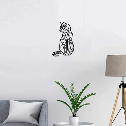 Linear Cat Iron Wall Decor