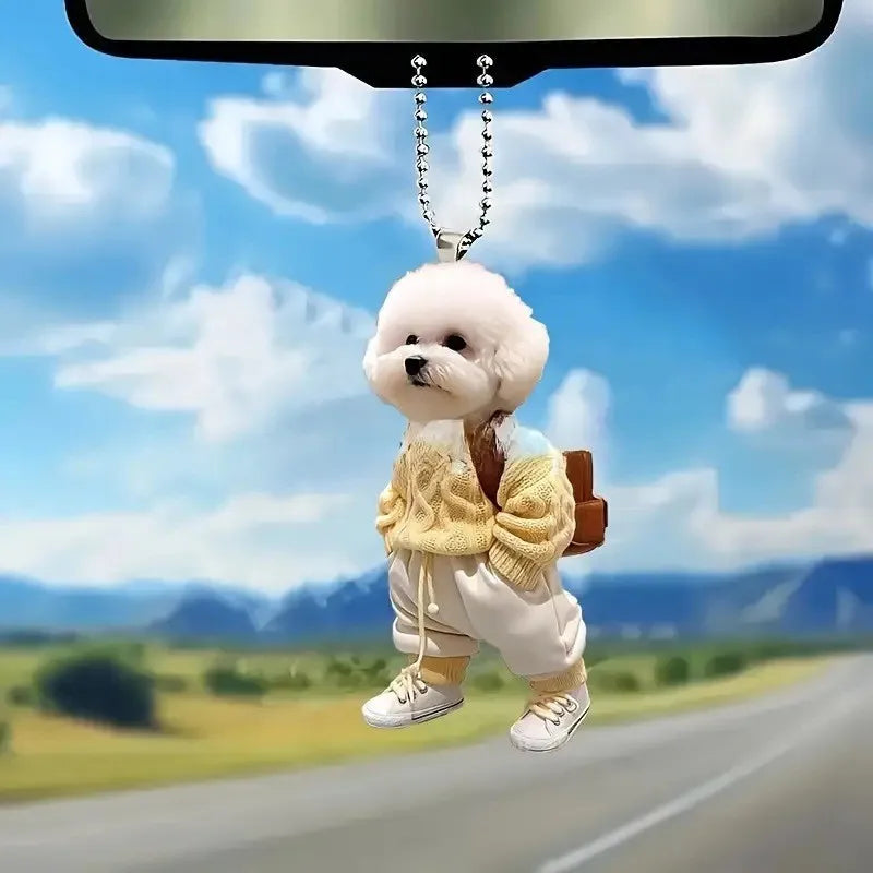 พวงกุญแจอะคริลิครูปสุนัขน่ารัก