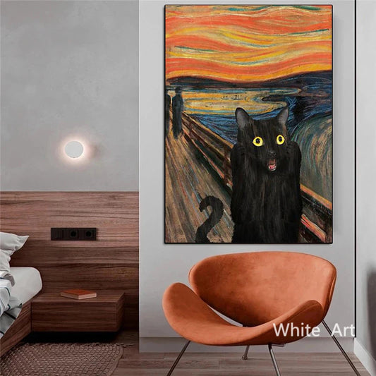 Scream Poster Cat Painting