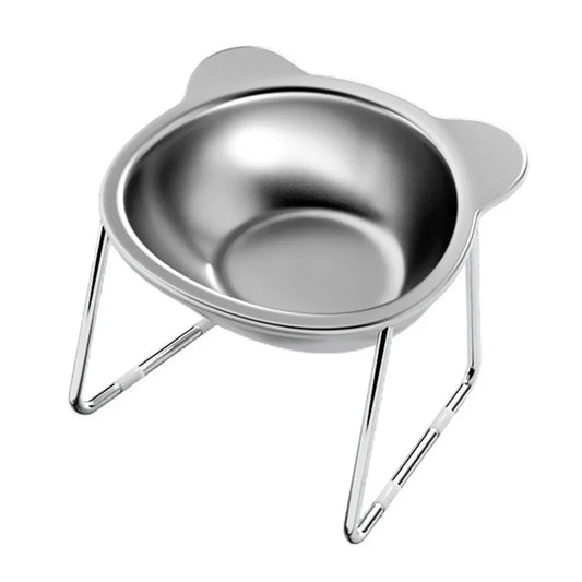 Elevated Tilted Stainless Steel Pet Bowl