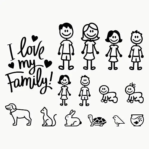 I Love My Family Decal