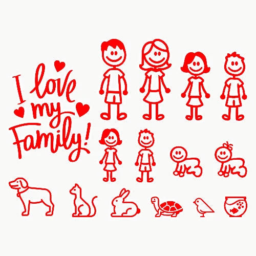 I Love My Family Decal