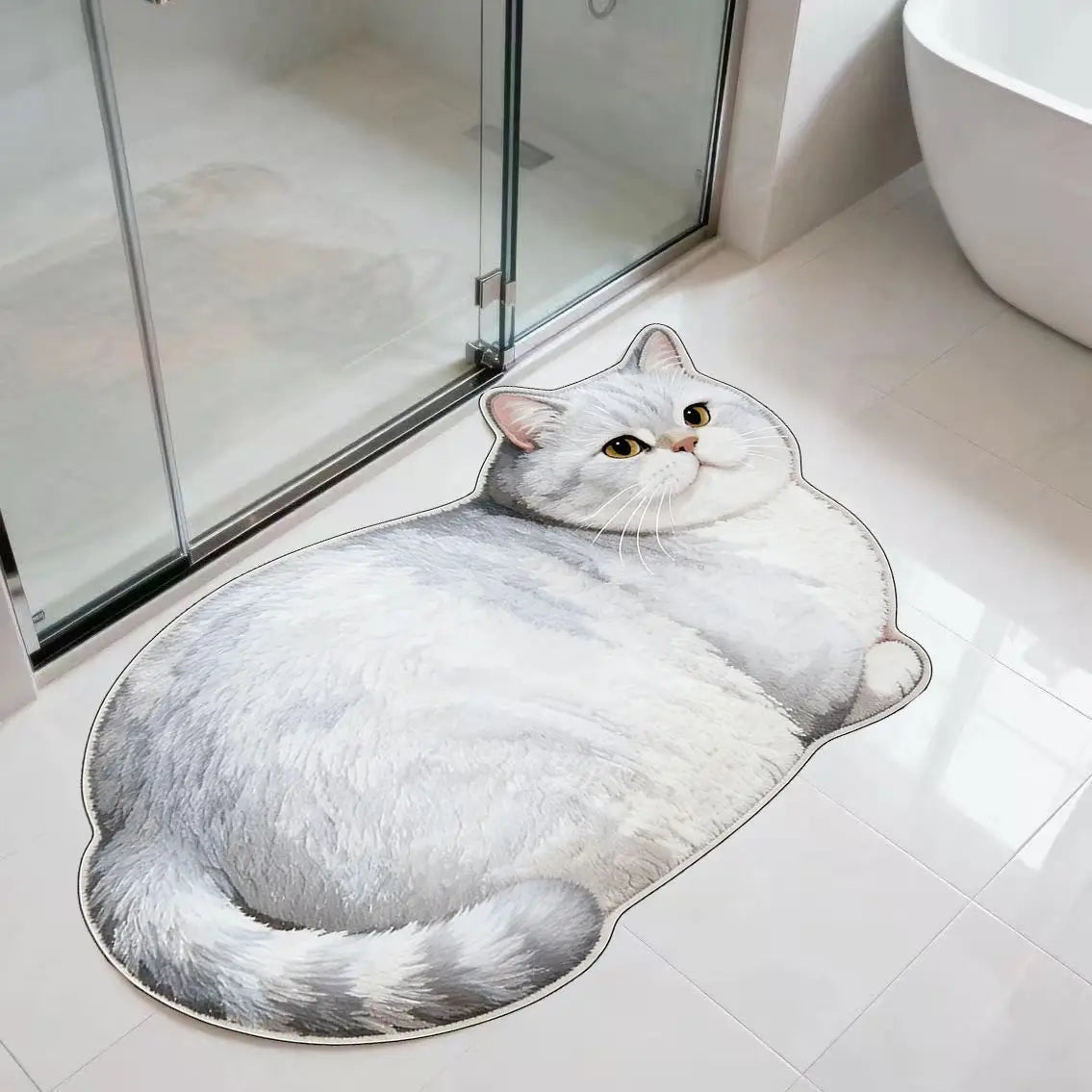 3D Cute Cat Diatomite Bath Mat
