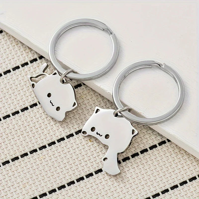 Cặp móc khóa mèo dễ thương