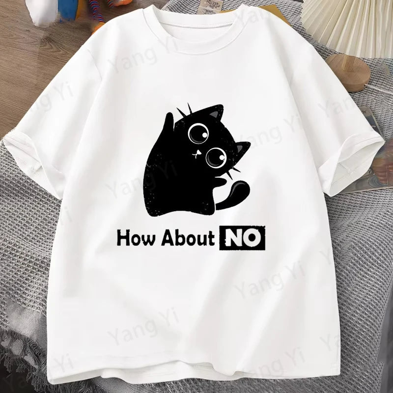 "How About No" Fun Cat Shirt
