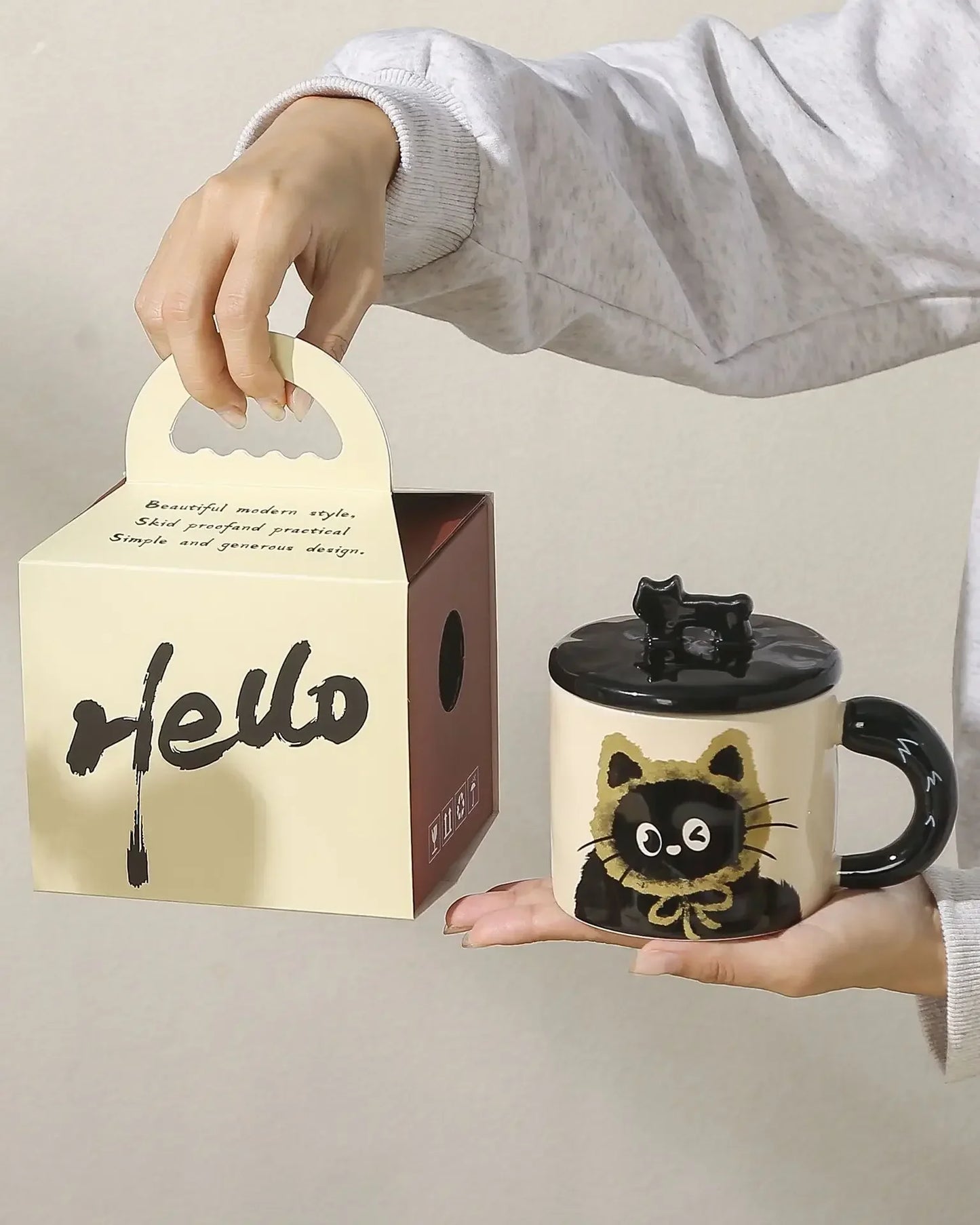 Tasse en céramique de chat de personnalité