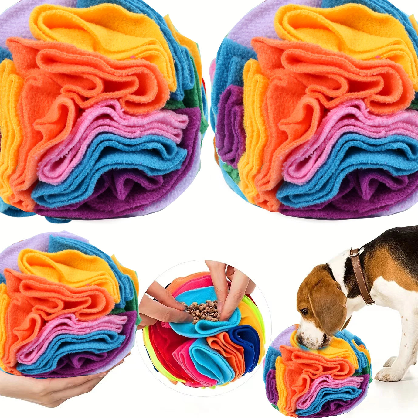Rainbow Snuffle Ball Dog Toy