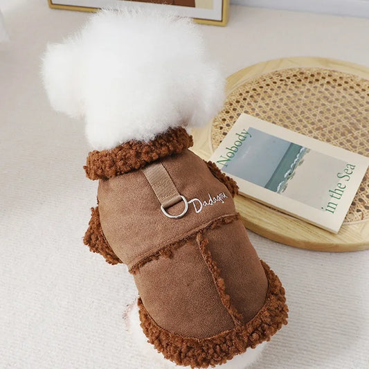 Fleece-Lined Quilted Pet Coat