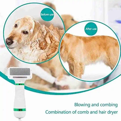 3-in-1 Pet Dryer Brush with Adjustable Heat