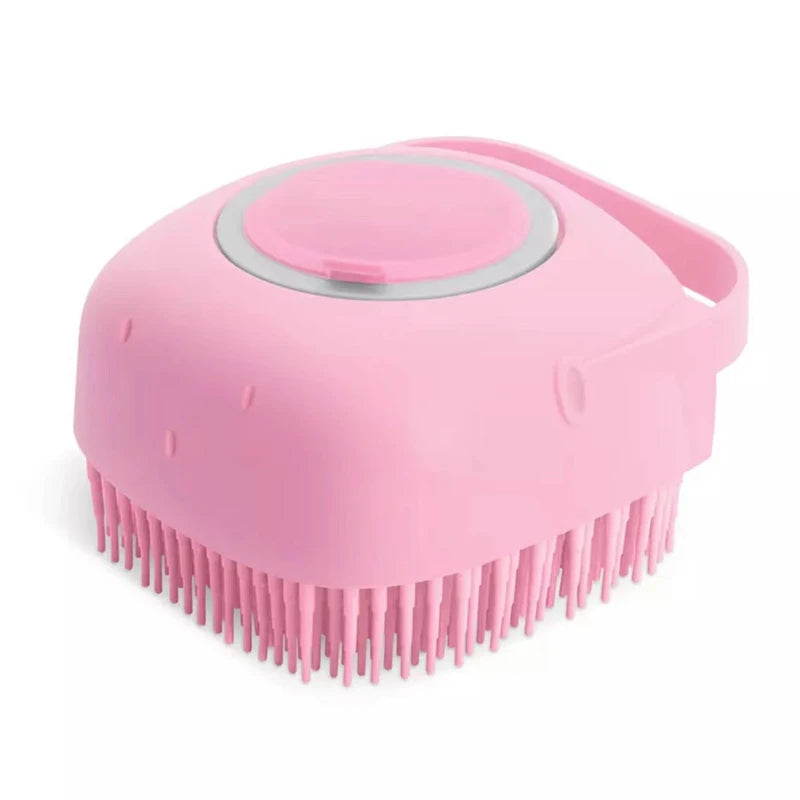2-in-1 Pet Bath Brush with Shampoo Dispenser