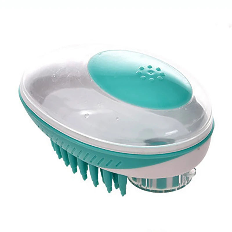2-in-1 Pet Bath Brush with Shampoo Dispenser