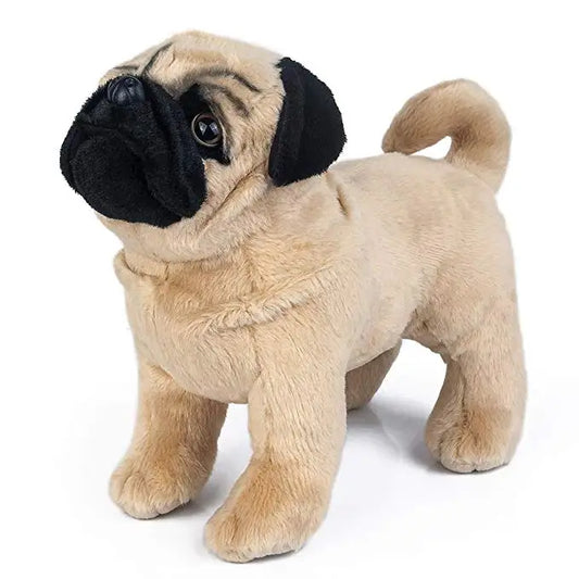 Realistic Standing Pug Plush Toy