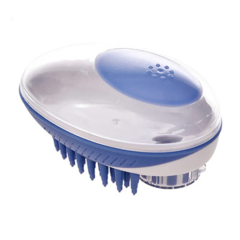 2-in-1 Pet Bath Brush with Shampoo Dispenser