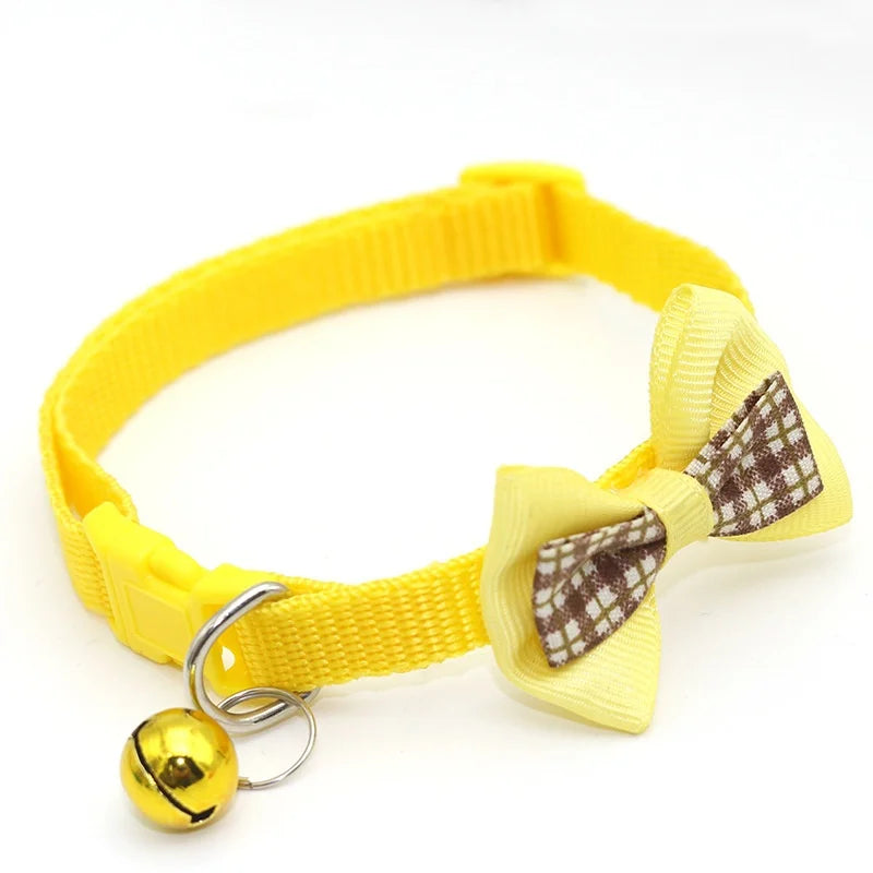 Plaid Bow Tie Pet Collar