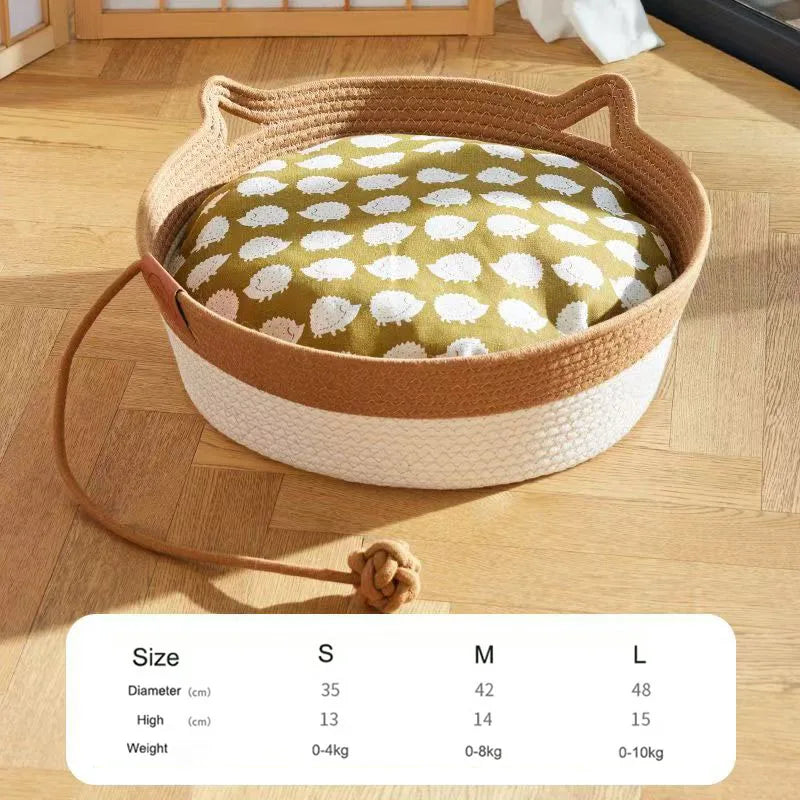Kitten Basket Cotton Bed