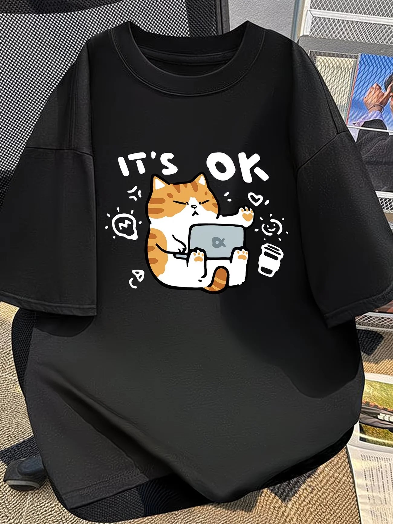 T-shirt imprimé chat