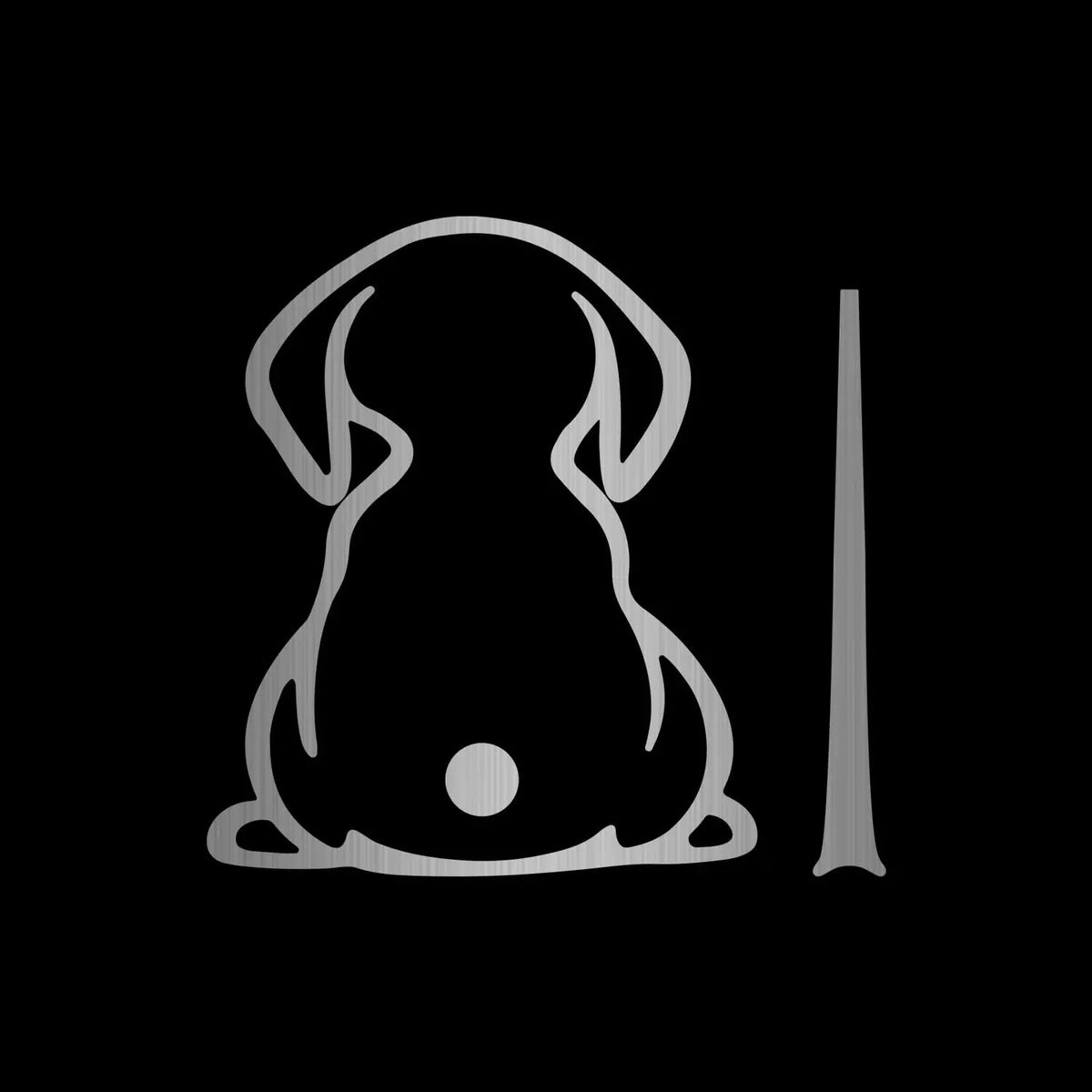 Dog Rear-Wiper Vinyl Decal with Moving Tail Detail