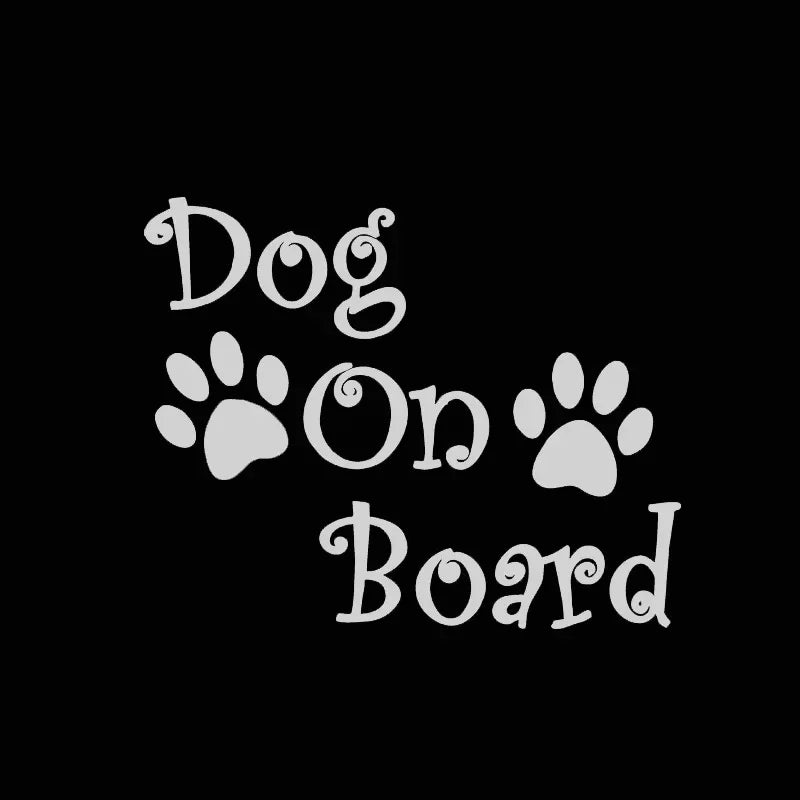 Dog On Board Car Decal