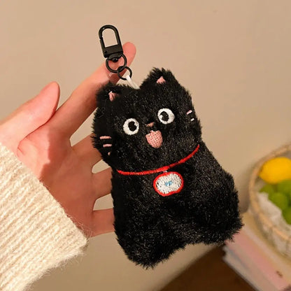 Mignon mini pendentif chat noir
