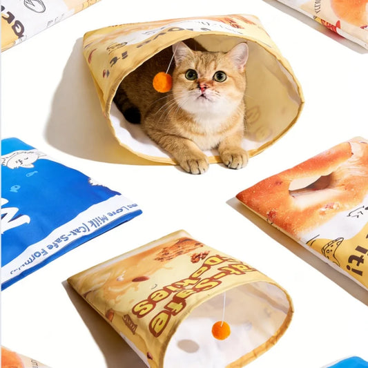 Colorful Cat Tunnel Toy