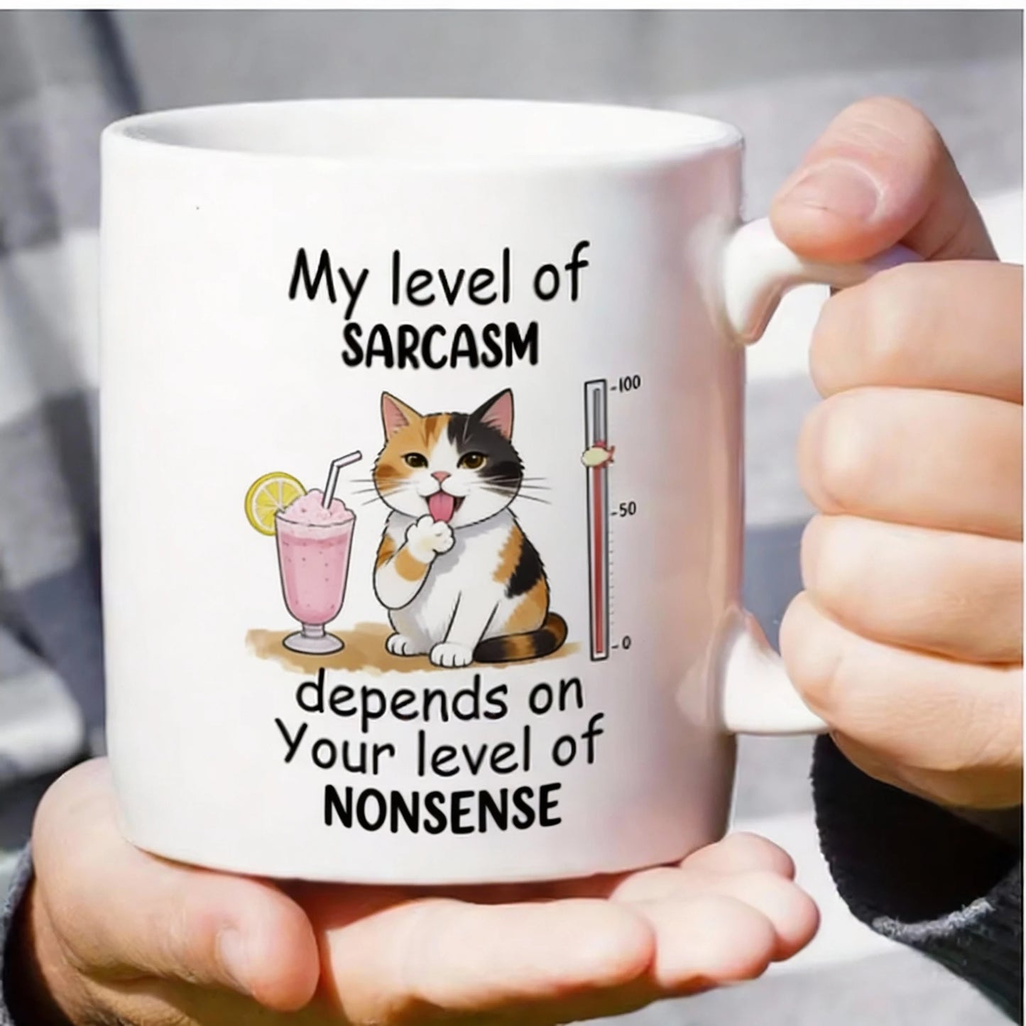 Tazza con gatto divertente con sarcasmo
