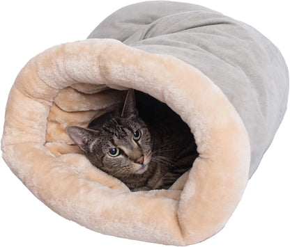 Winter Cat Sleeping Warm Bed