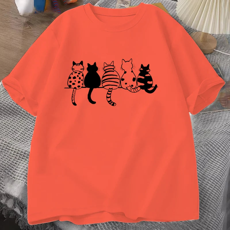Cute Cat Theme T-Shirt